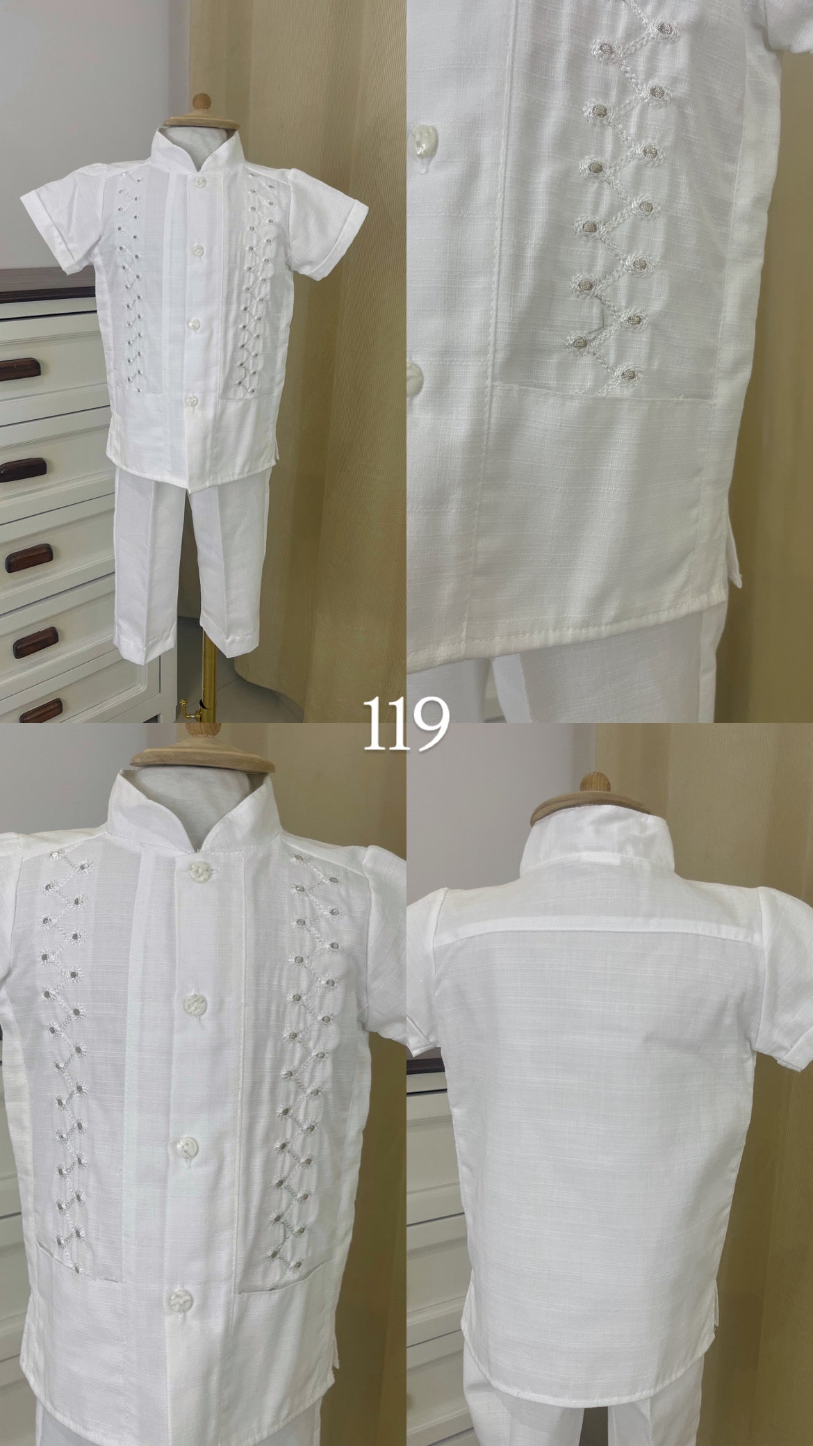 Conjunto Guayabera Bordado 119 Niño Bebe