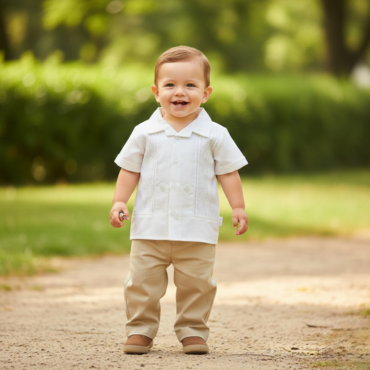 Conjunto Guayabera Bordado 125 niño bebe