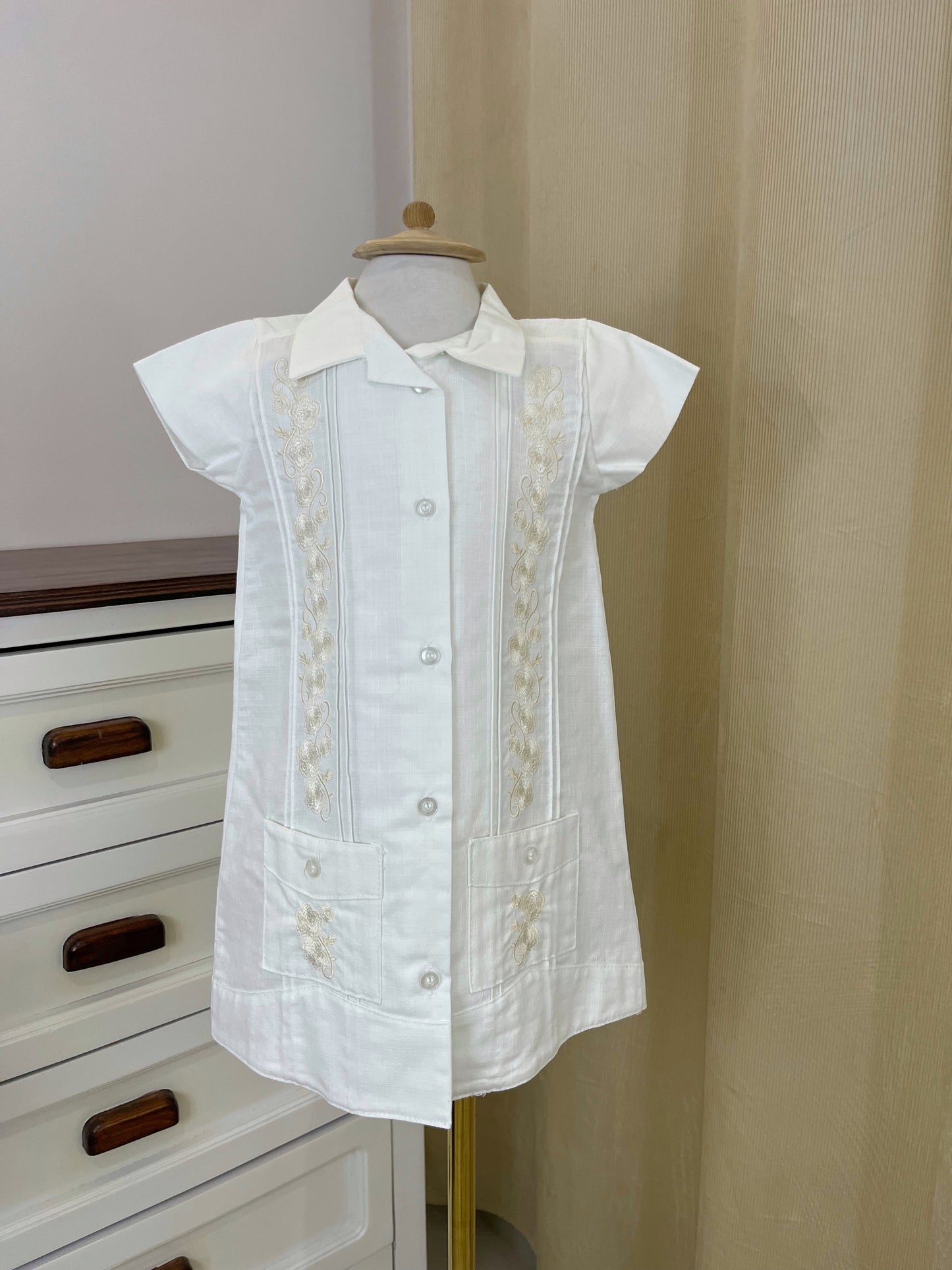 Vestido Guayabera Bordado 126 Niña Bebe
