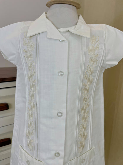 Vestido Guayabera Bordado 126 Niña Bebe