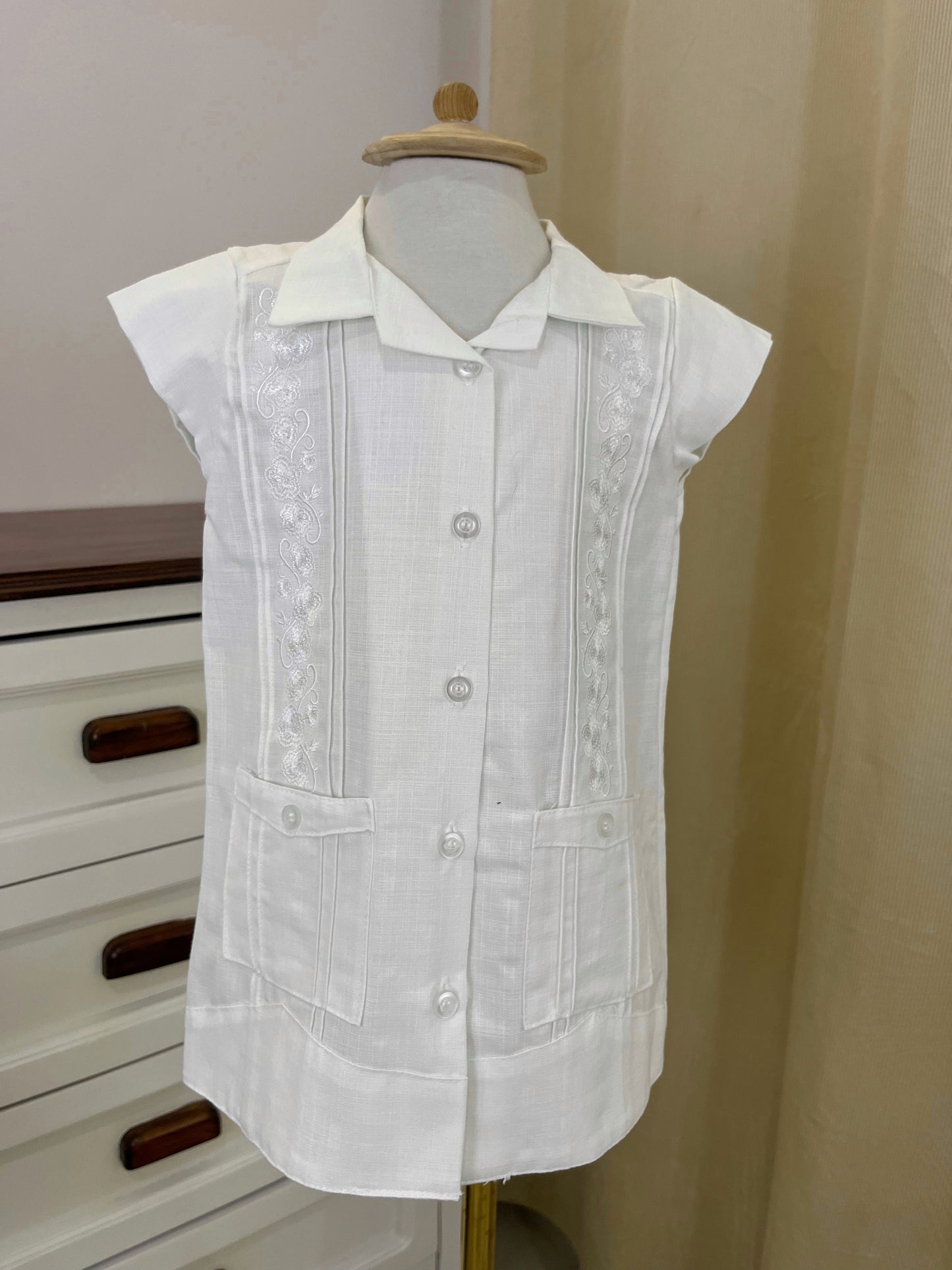 Vestido Guayabera Bordado 126 Niña Bebe