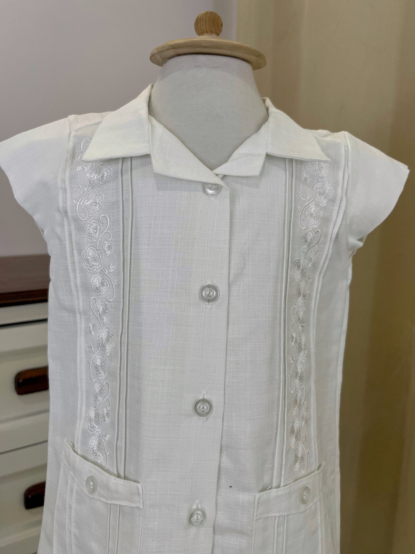 Vestido Guayabera Bordado 126 Niña Bebe