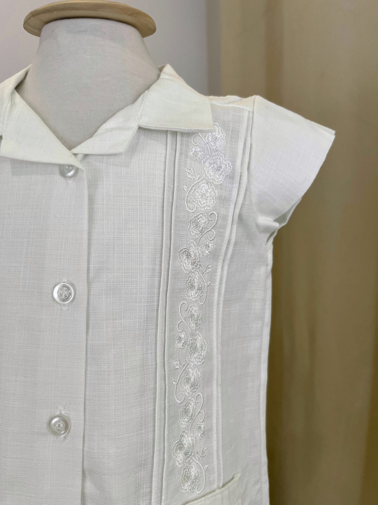 Vestido Guayabera Bordado 126 Niña Bebe