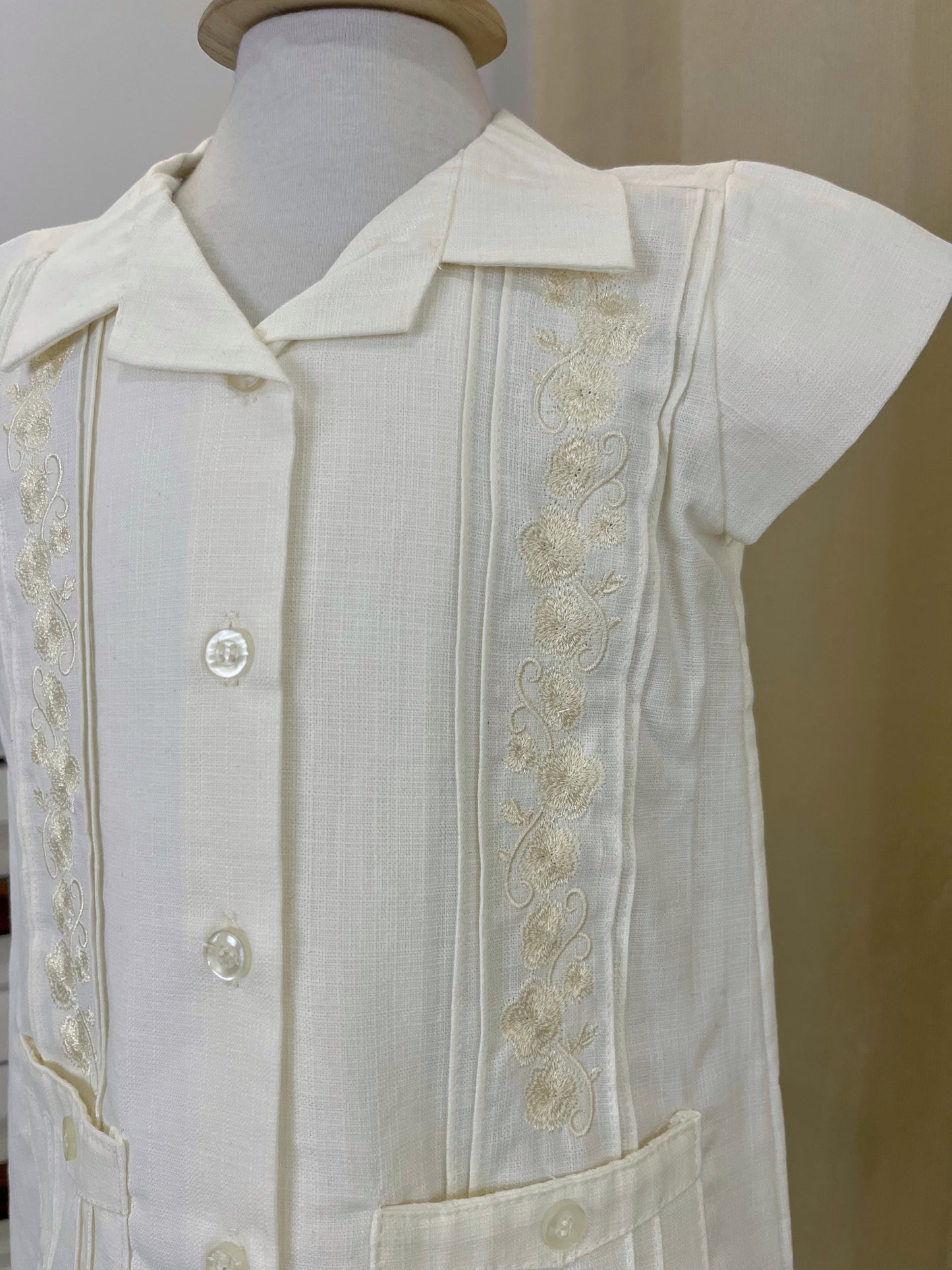 Vestido Guayabera Bordado 126 Niña Bebe