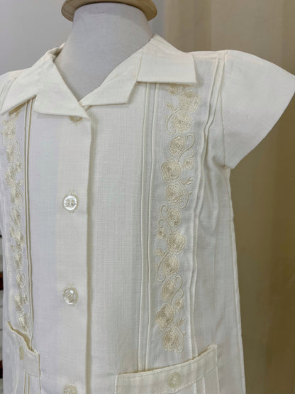 Vestido Guayabera Bordado 126 Niña Bebe