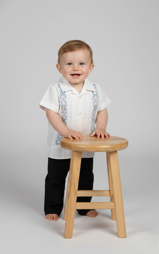 Conjunto Guayabera Bordado 127 niño bebe