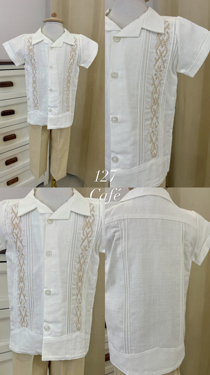 Conjunto Guayabera Bordado 127 niño bebe