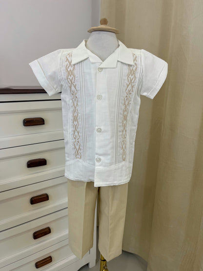 Conjunto Guayabera Bordado 127 niño bebe