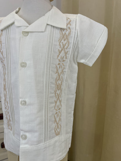 Conjunto Guayabera Bordado 127 niño bebe