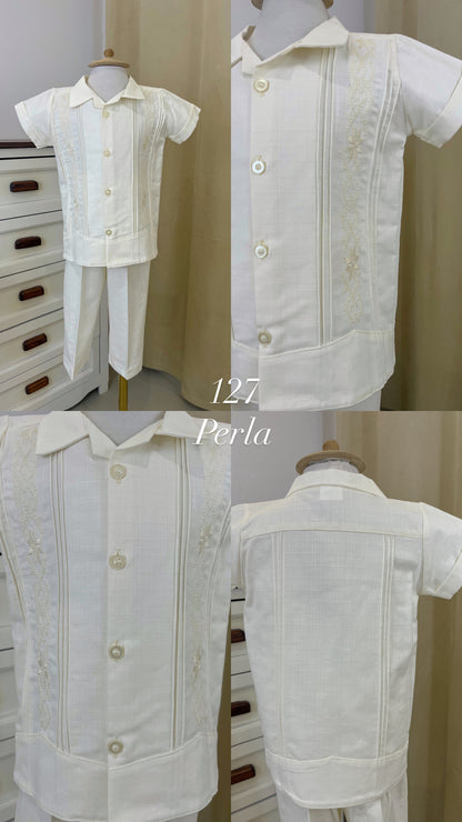 Conjunto Guayabera Bordado 127 niño bebe