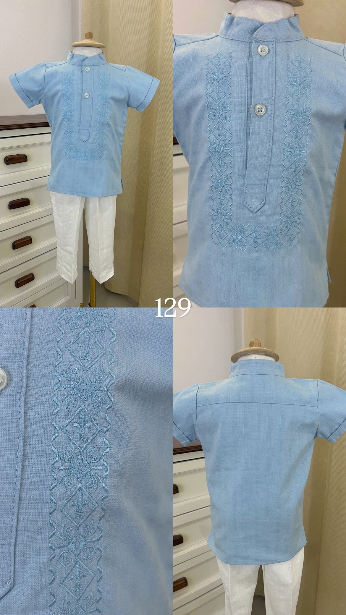 Conjunto Guayabera Bordado 129 Niño Bebe