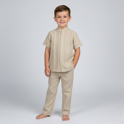 Conjunto Guayabera Bordada 130 niño bebe