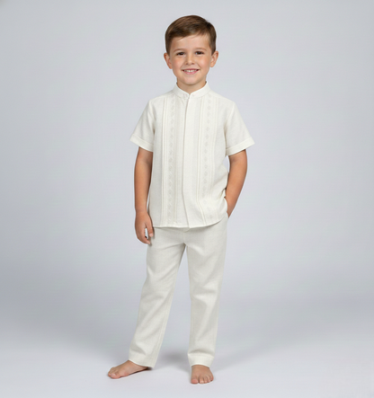 Conjunto Guayabera Bordada 130 niño bebe