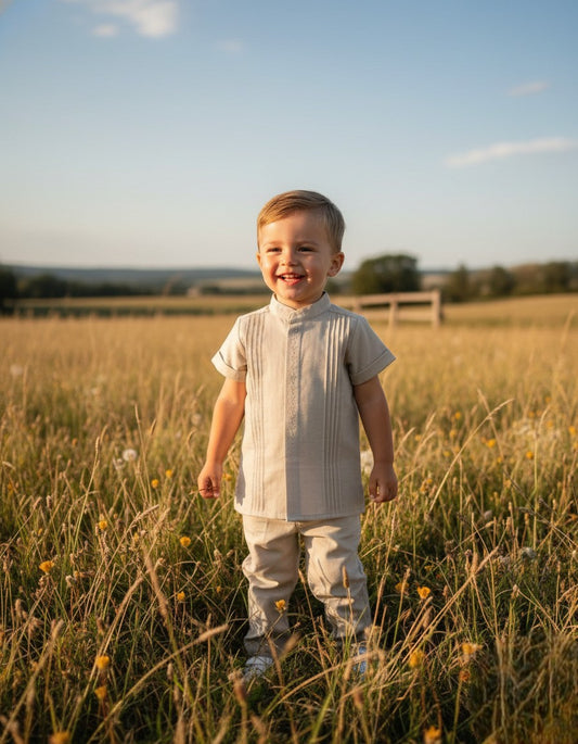 Conjunto Guayabera Bordado 131 Niño bebe