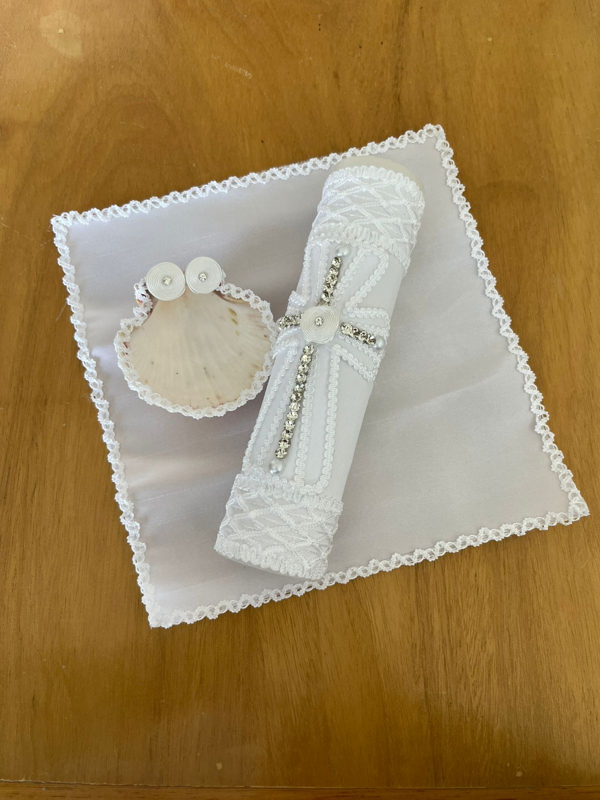 Ropón bombacho 163 +Kit de vela Bautizo Niño Bebe