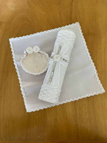 Ropón bombacho 163 +Kit de vela Bautizo Niño Bebe