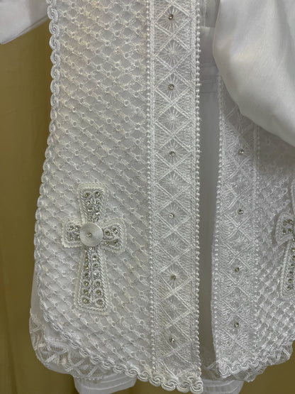 Ropón bombacho 163 +Kit de vela Bautizo Niño Bebe