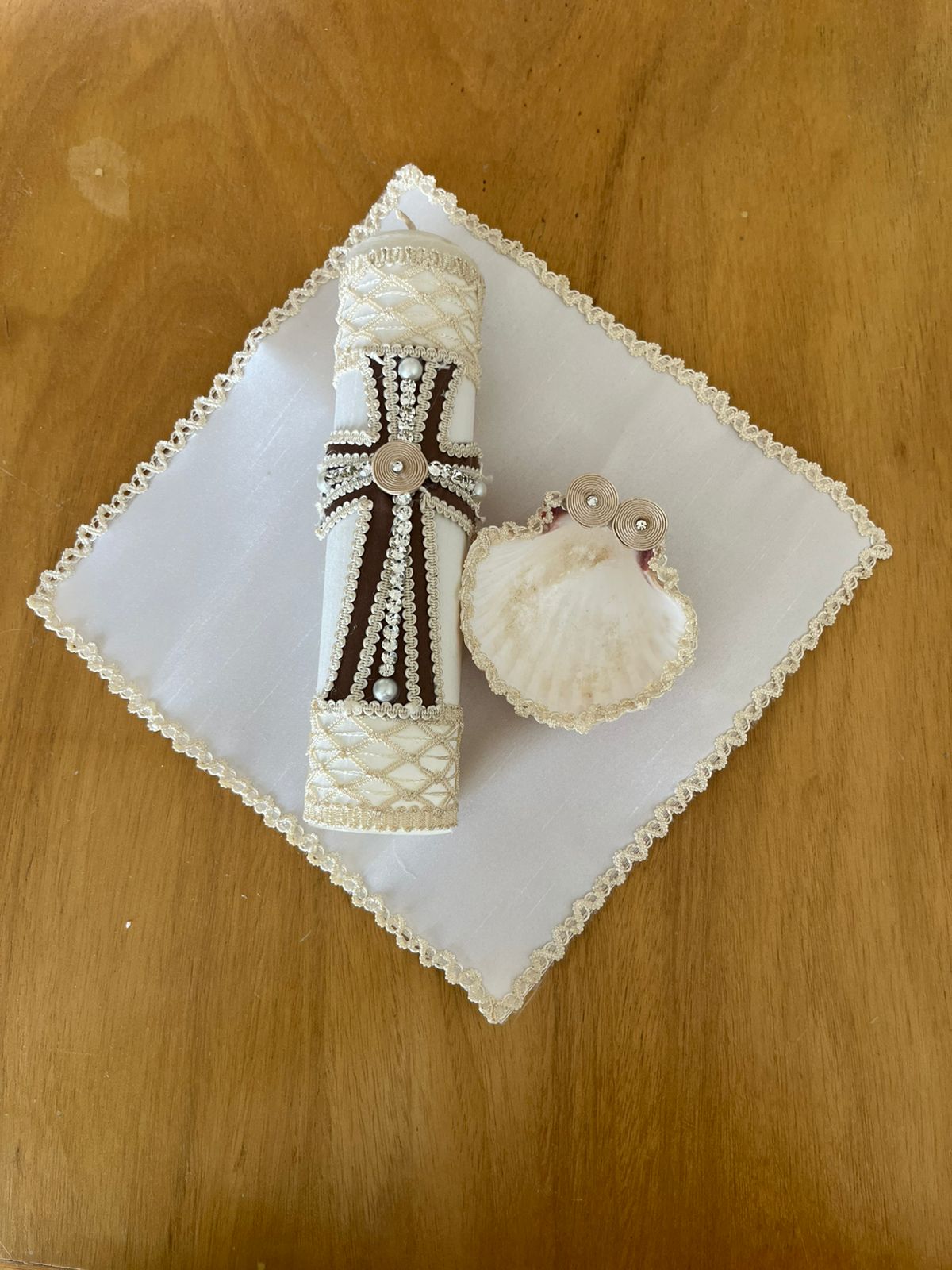 Ropón bombacho 163 +Kit de vela Bautizo Niño Bebe