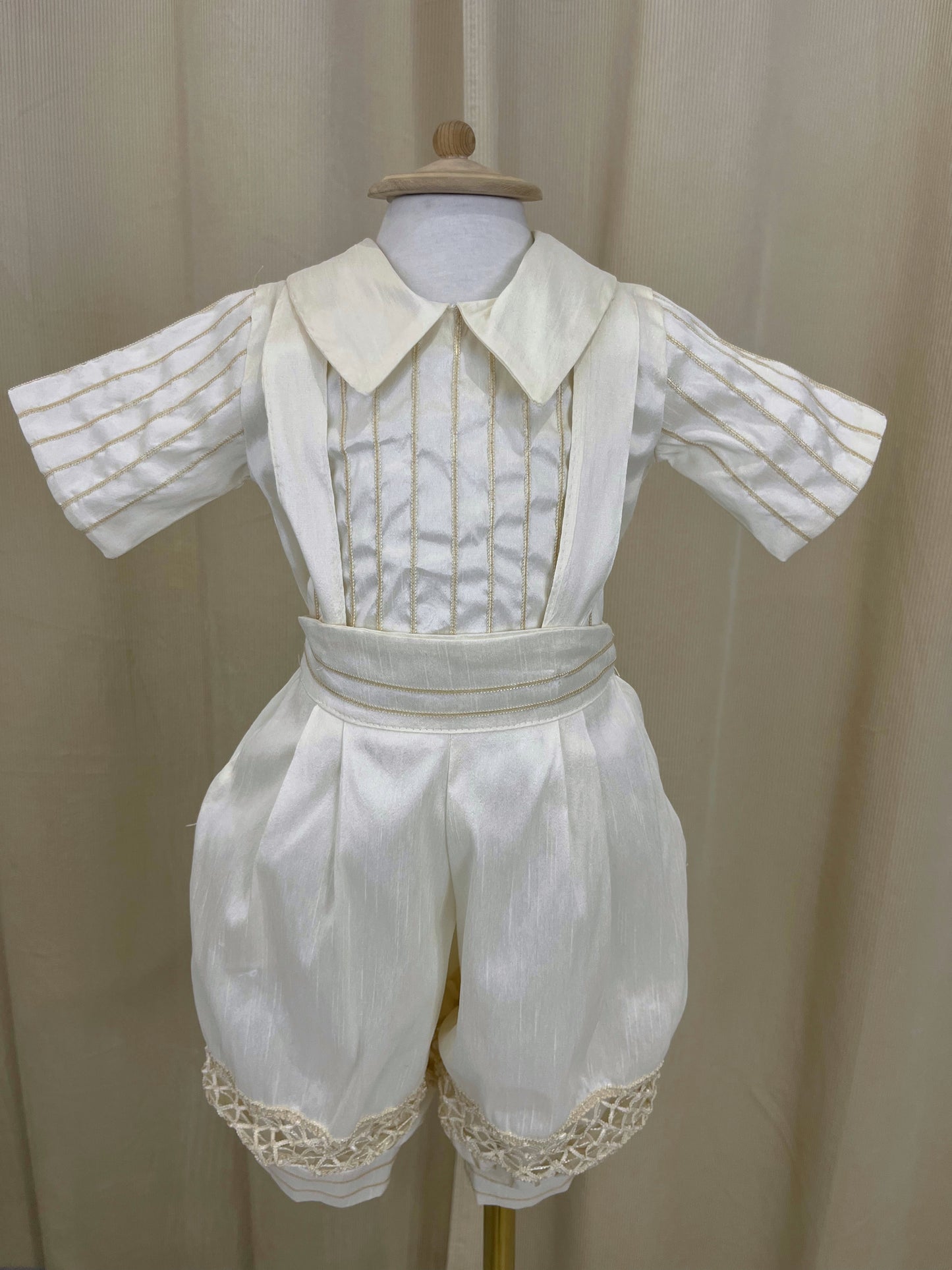 Ropón bombacho 163 +Kit de vela Bautizo Niño Bebe