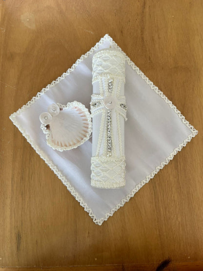 Ropón bombacho 163 +Kit de vela Bautizo Niño Bebe