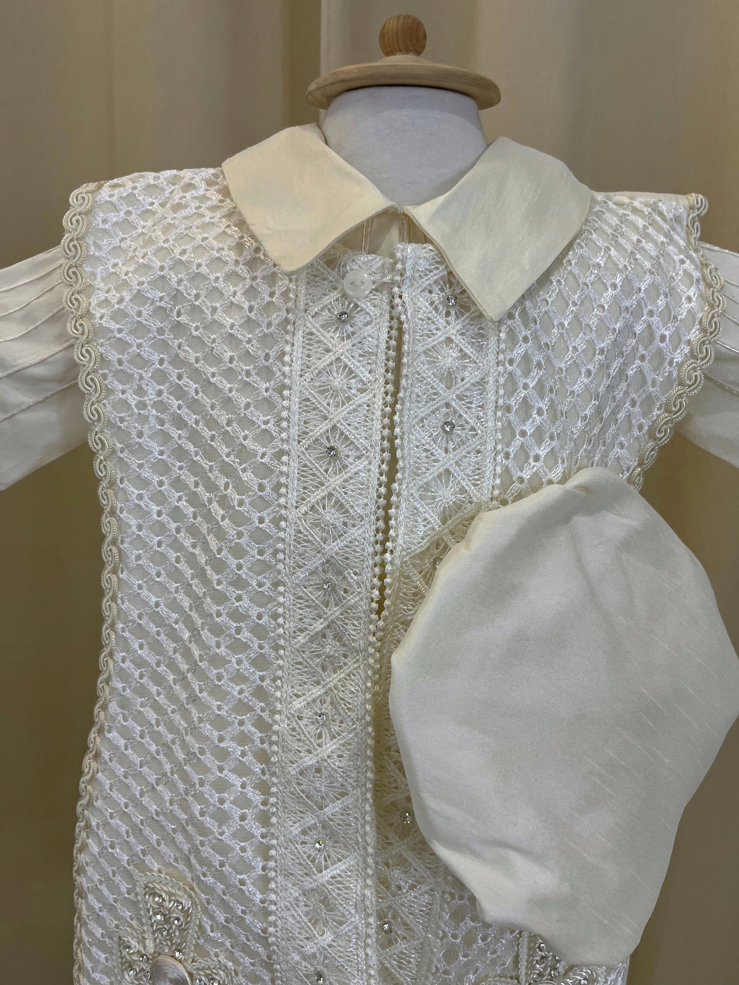 Ropón bombacho 163 +Kit de vela Bautizo Niño Bebe