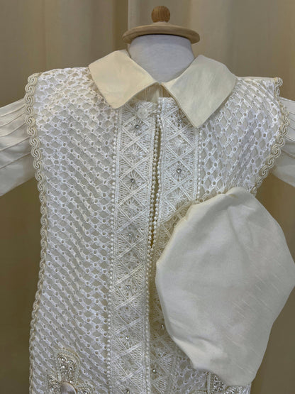 Ropón bombacho 163 +Kit de vela Bautizo Niño Bebe