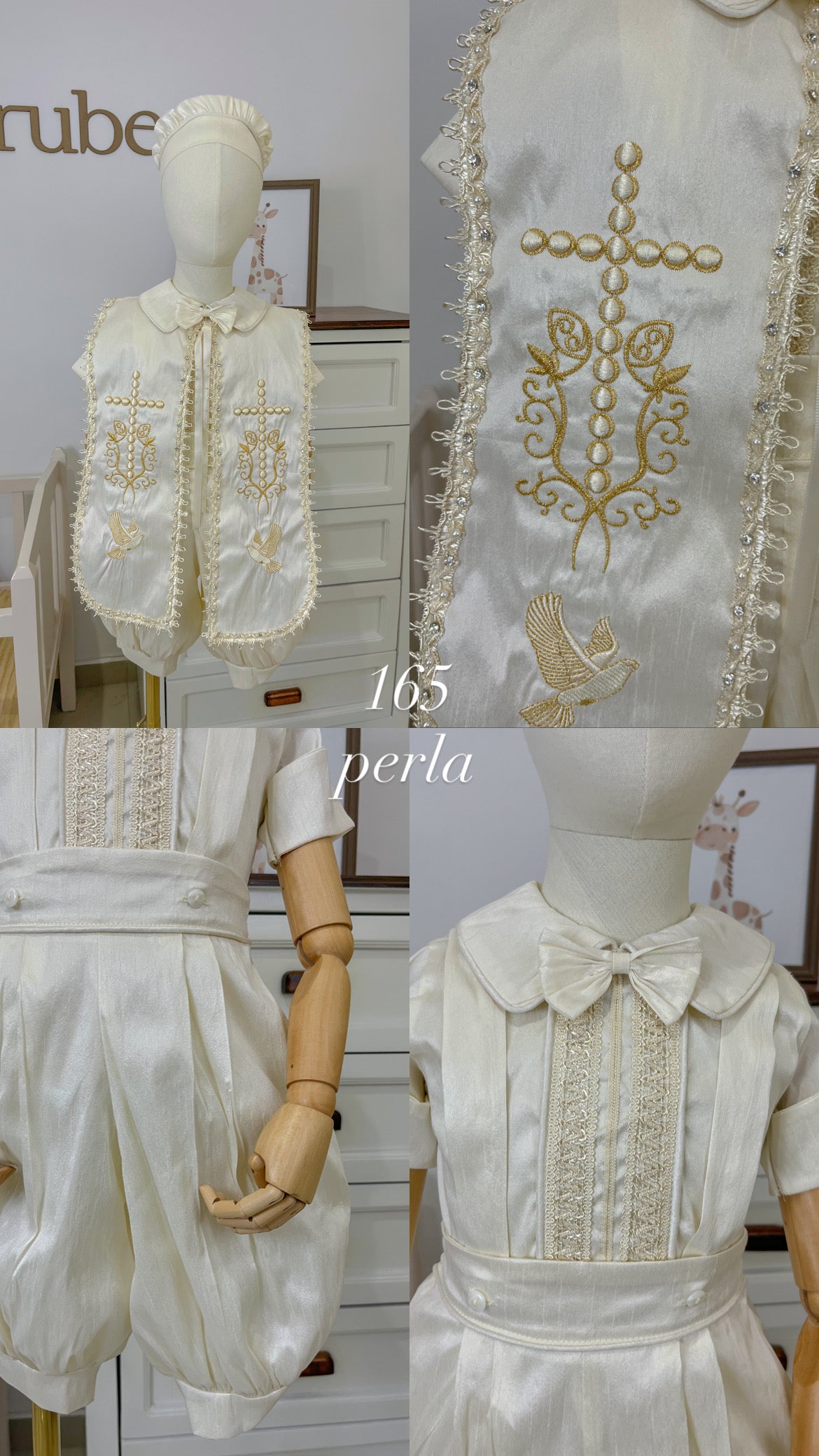 Ropón Bombacho 165 Bautizo Niño Bebe