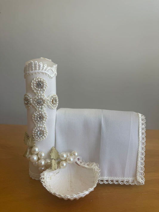 KIT de Vela Bautizo #1 Perla Niño Bebe