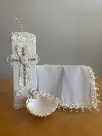 KIT de Vela Bautizo #2 Perla Niño Bebe