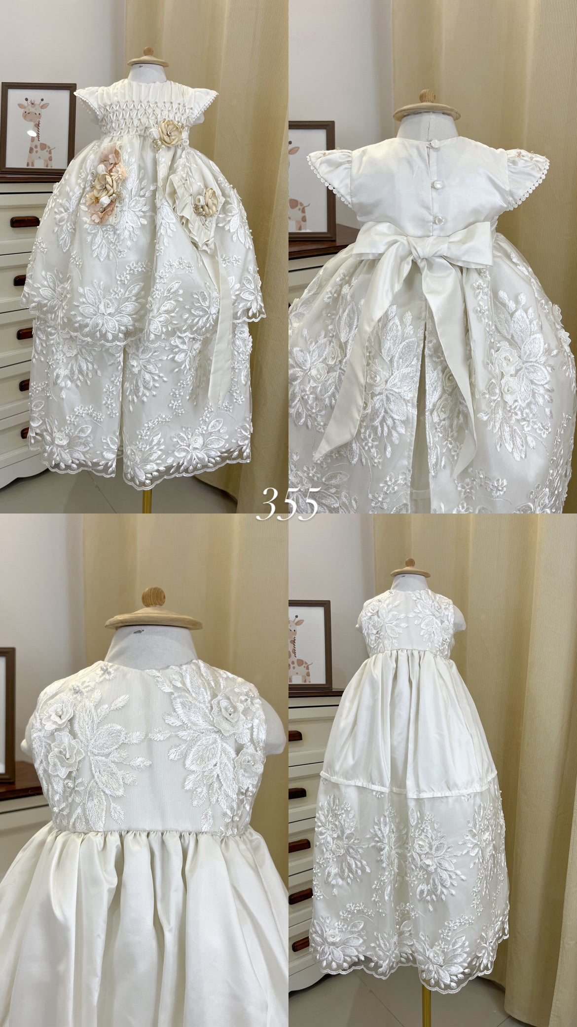 Ropon Desmontable 355 + Kit Bautizo Niña Bebe
