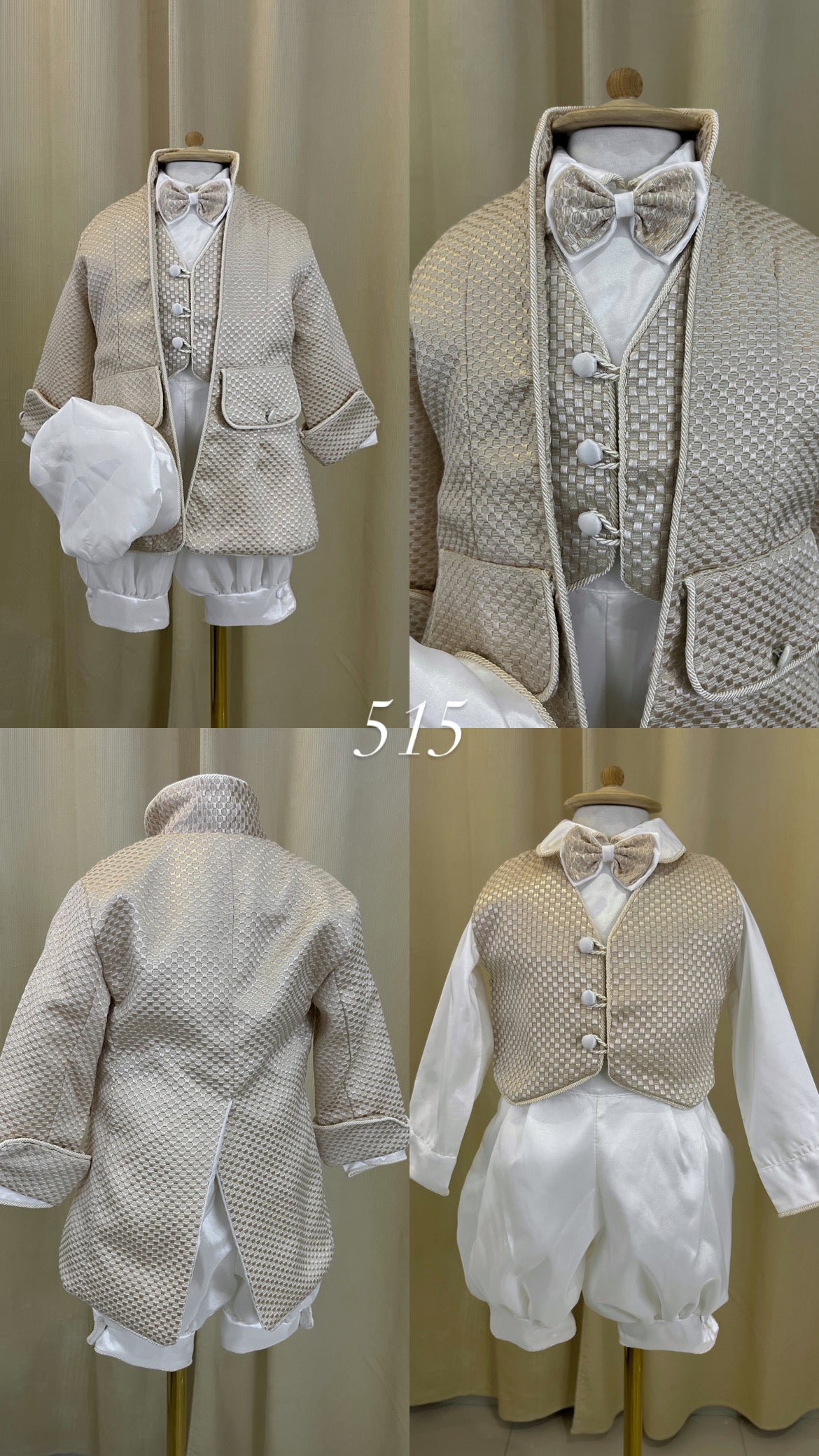 Ropón Bombacho 515 Principe Bautizo Niño Bebe