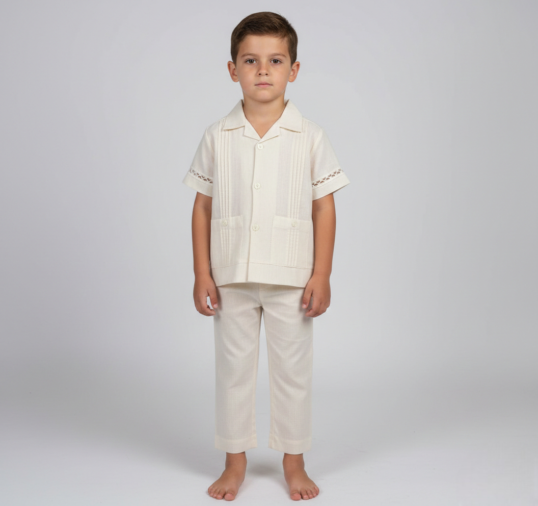Conjunto Guayabera 53 sotach Niño Bebe