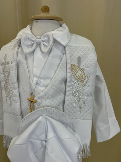 Conjunto Traje Formal con Estola 80-3 Niño Bebe