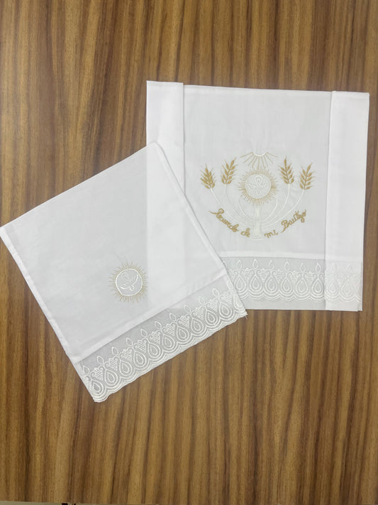 Sabana Bordada Arete con Funda Bautizo Bebe