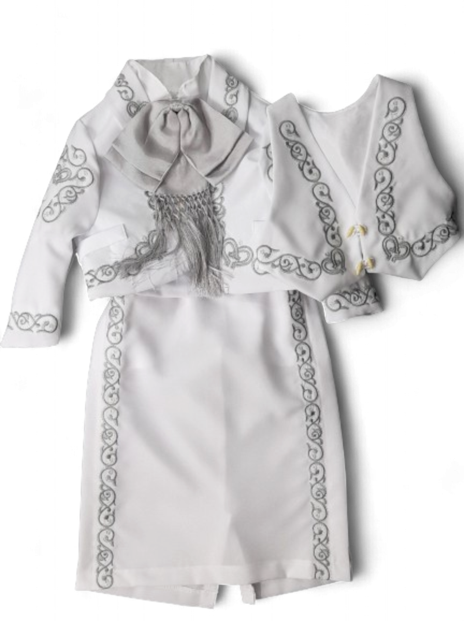 Traje Charro con sombrero de Niña Blanco (6 MESES)