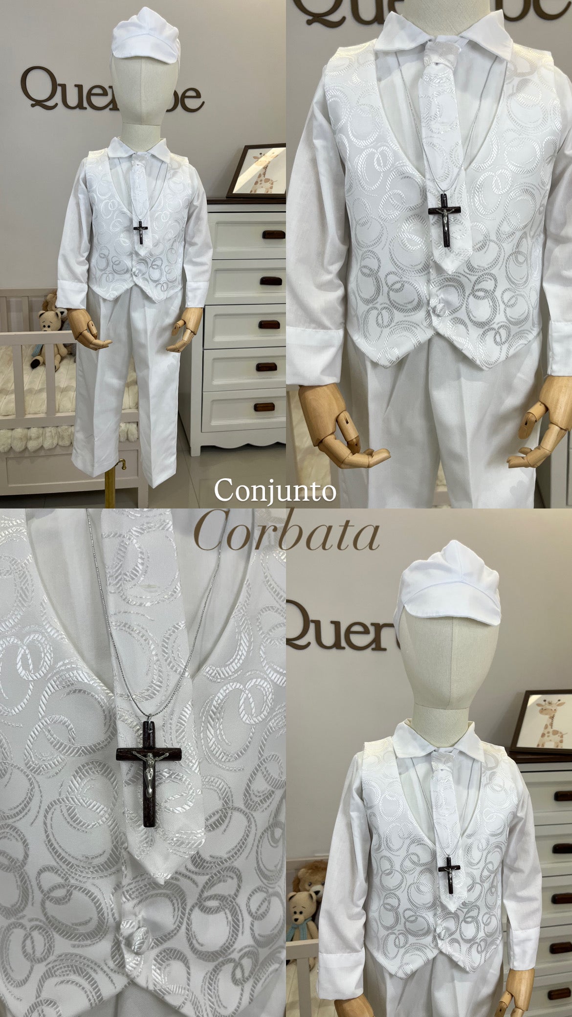 Conjunto Traje Formal con Corbata Niño Bebe