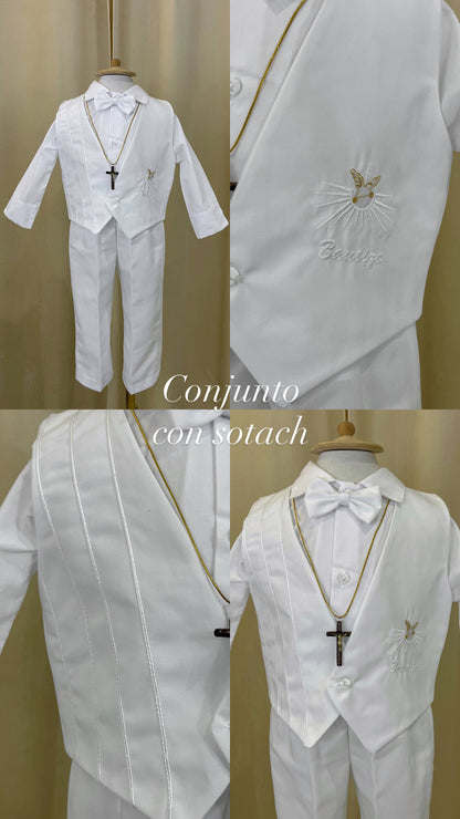 Conjunto Traje Formal con Chaleco sotach Niño bebe
