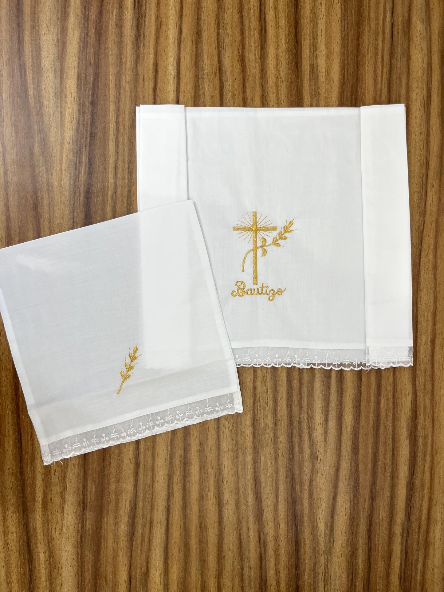 Sabana Bordada con Funda Bautizo Bebe