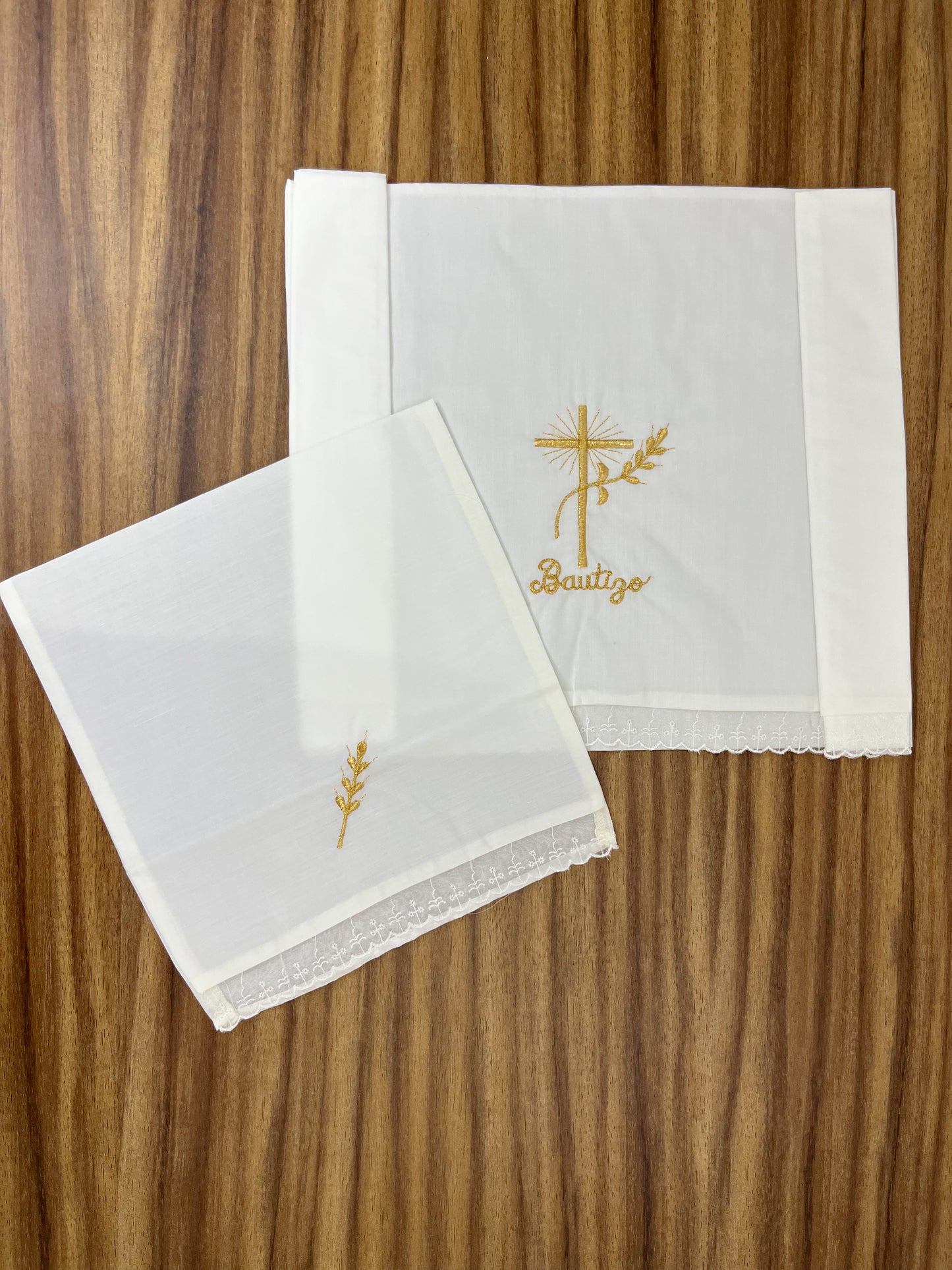 Sabana Bordada con Funda Bautizo Bebe