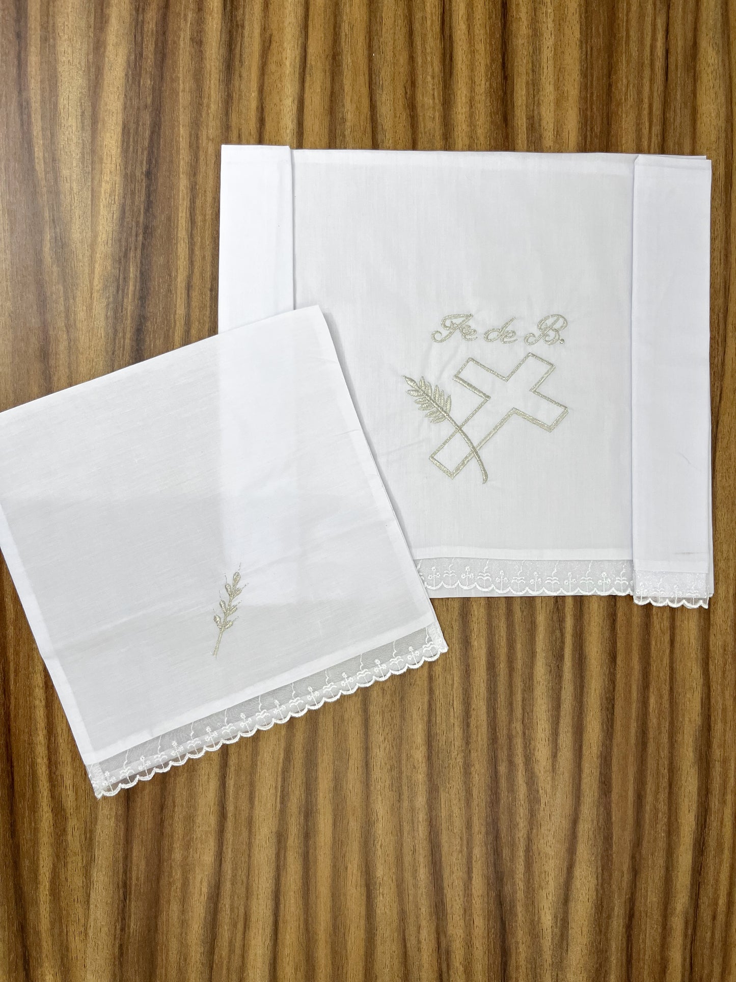 Sabana Bordada con Funda Bautizo Bebe