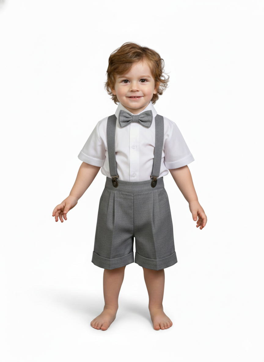 Conjunto Traje Tirantes Formal 117 Short Niño bebe