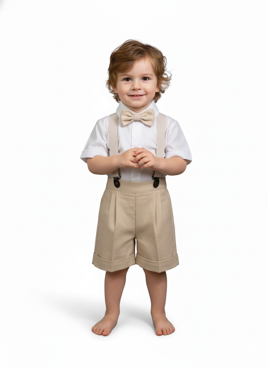 Conjunto Traje Tirantes Formal 117 Short Niño bebe
