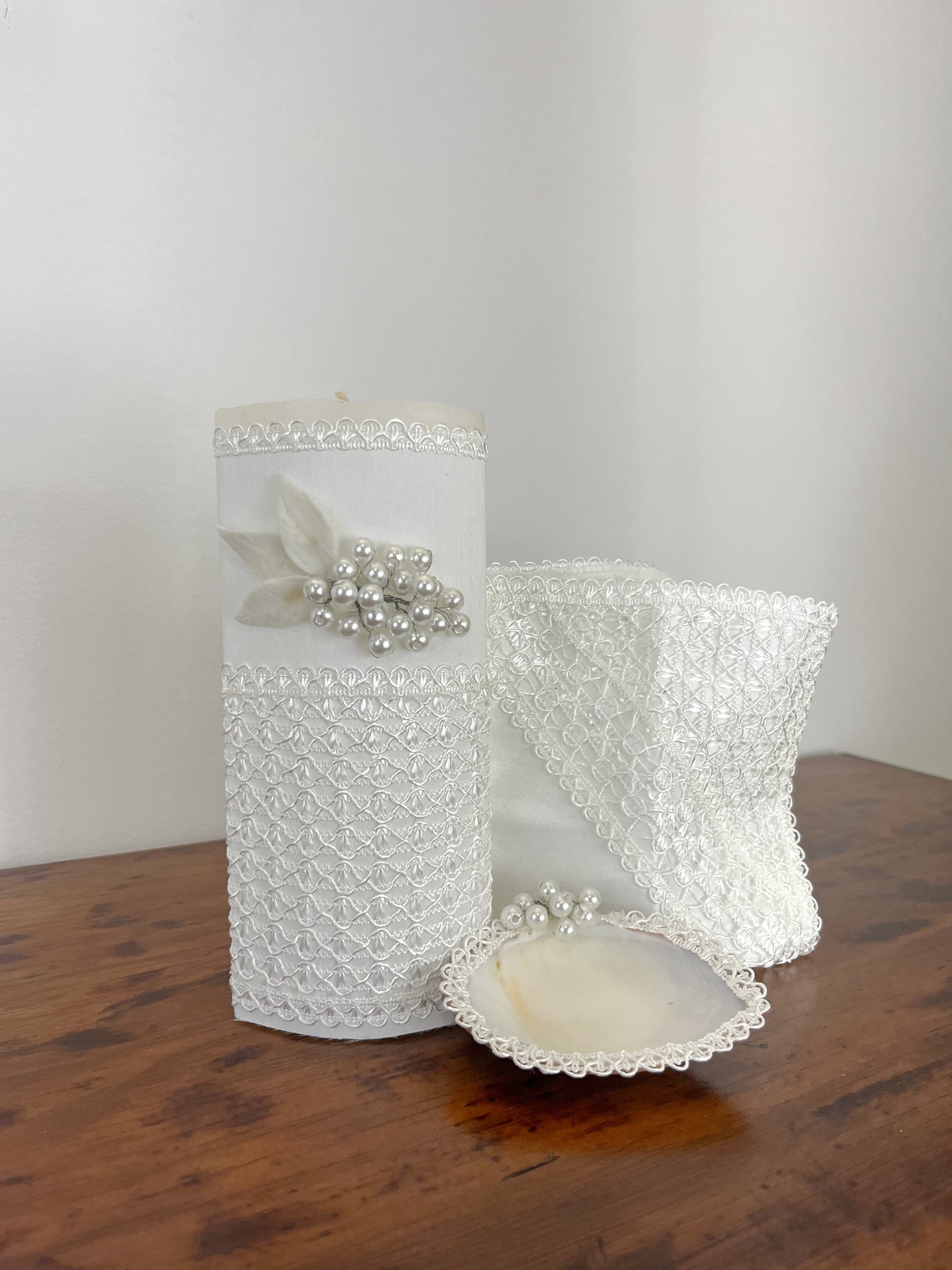 KIT de Vela Bautizo Q003 Blanco Niño Bebe