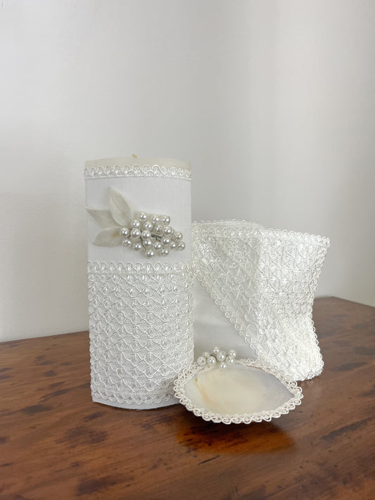 KIT de Vela Bautizo Q003 Blanco Niño Bebe