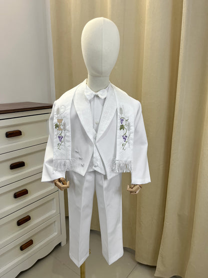 Conjunto Traje Formal Rombo con Estola Niño Bebe