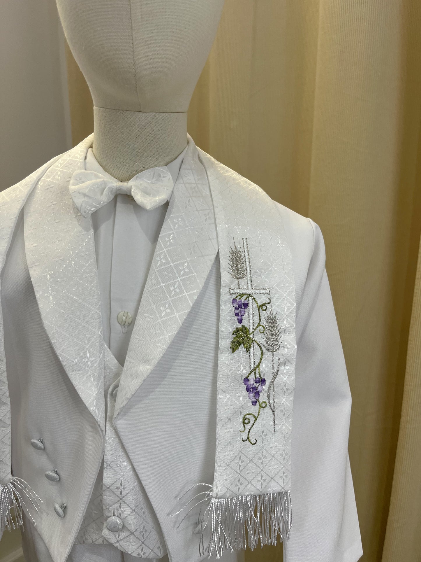 Conjunto Traje Formal Rombo con Estola Niño Bebe