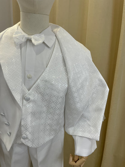 Conjunto Traje Formal Rombo con Estola Niño Bebe