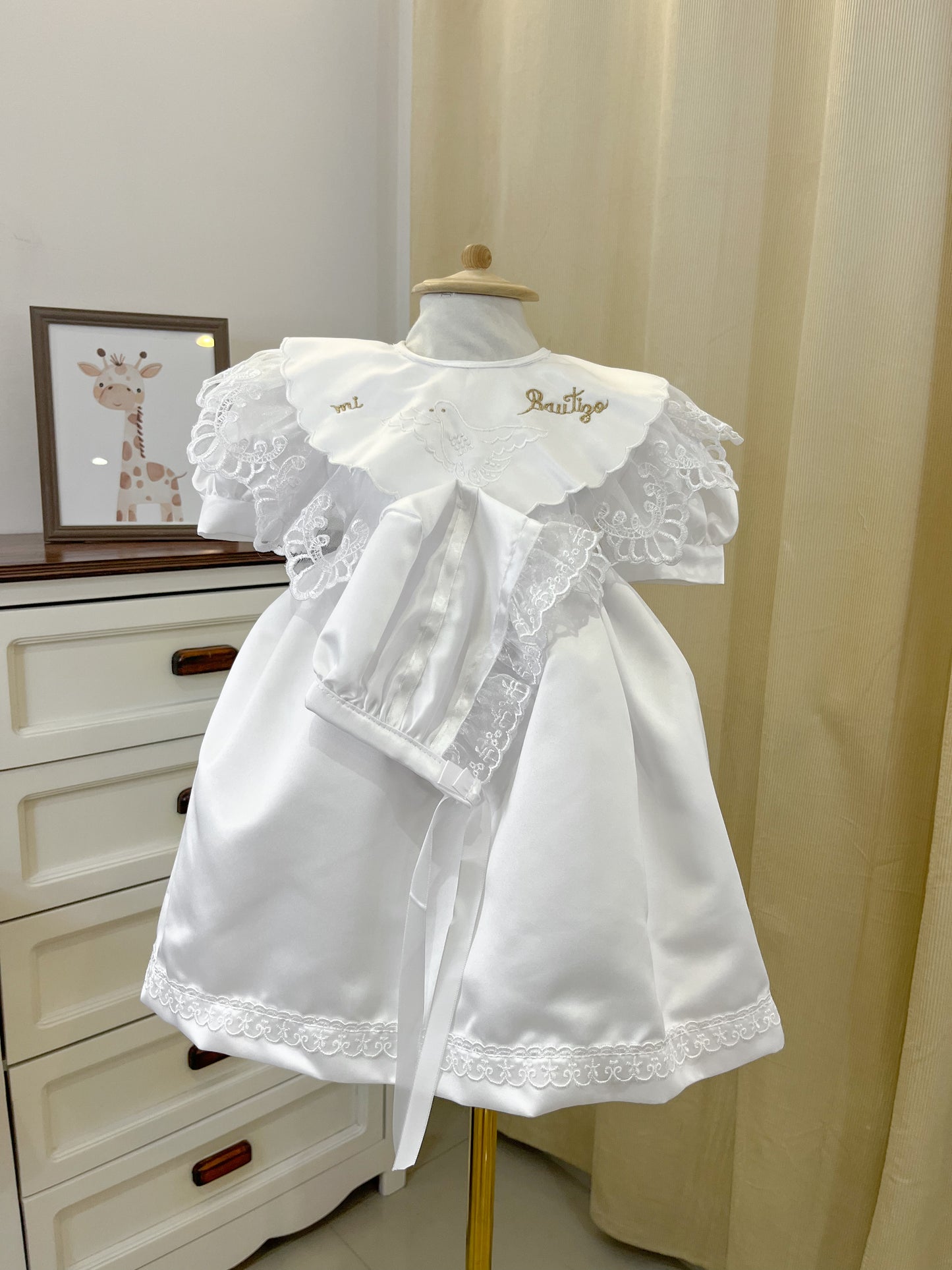 Vestido Batita Ropon Mi Bautizo Niña Bebe