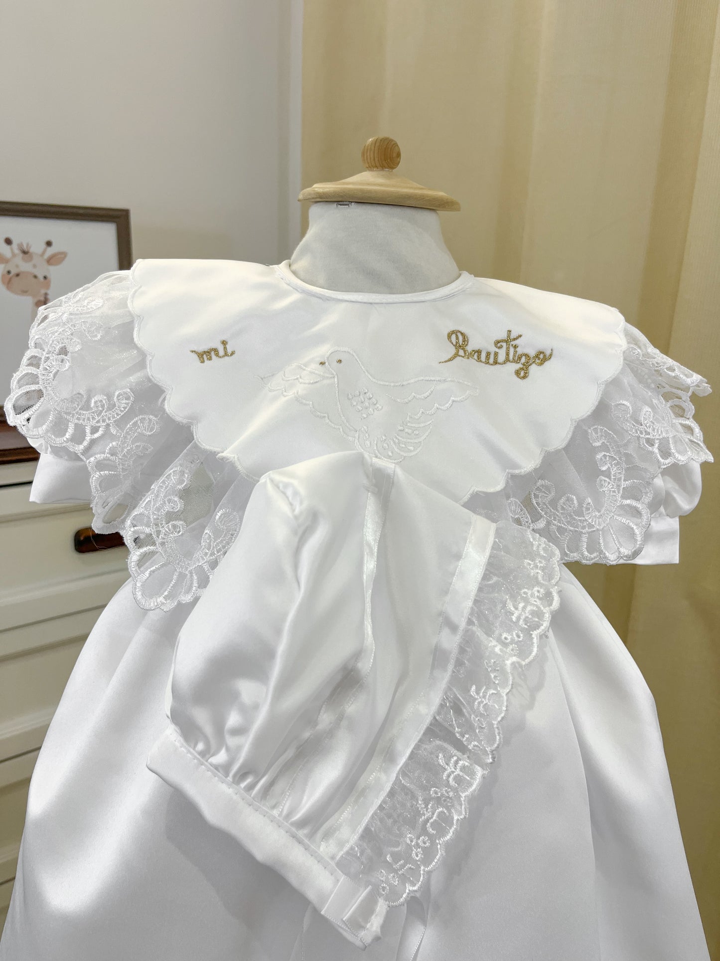 Vestido Batita Ropon Mi Bautizo Niña Bebe