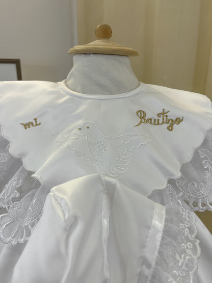 Vestido Batita Ropon Mi Bautizo Niña Bebe